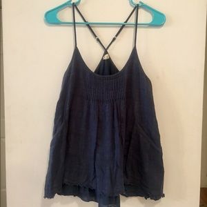 Anthropologie Linen Tank Top Size M